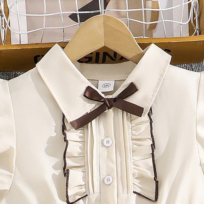 Abito alla moda per bambina - Abito a rete patchwork elegante a maniche corte per bambini Primavera/Estate