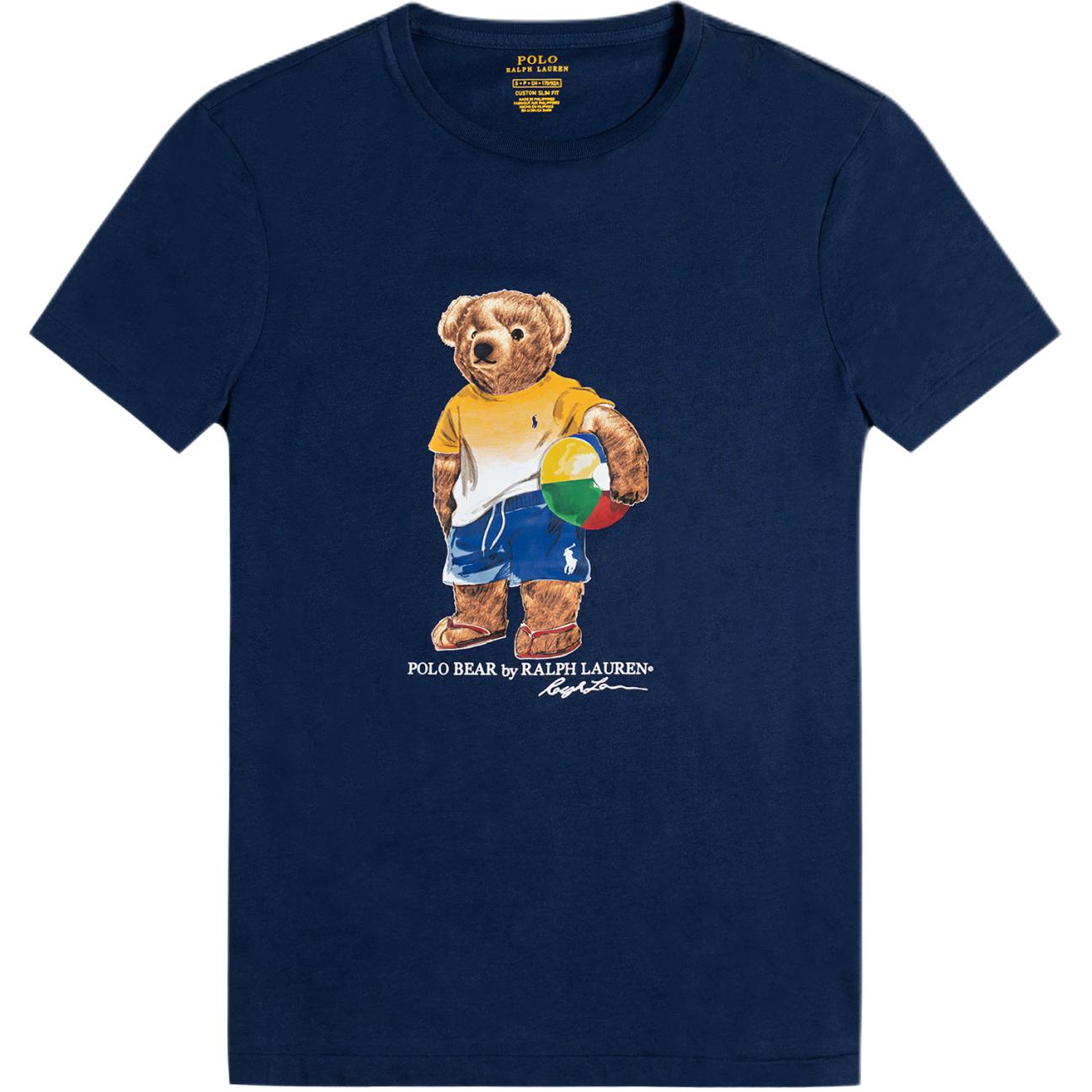 

Мужская футболка с коротким рукавом и круглым вырезом Polo Ralph Lauren Sport с принтом медведя 710752599-002 S