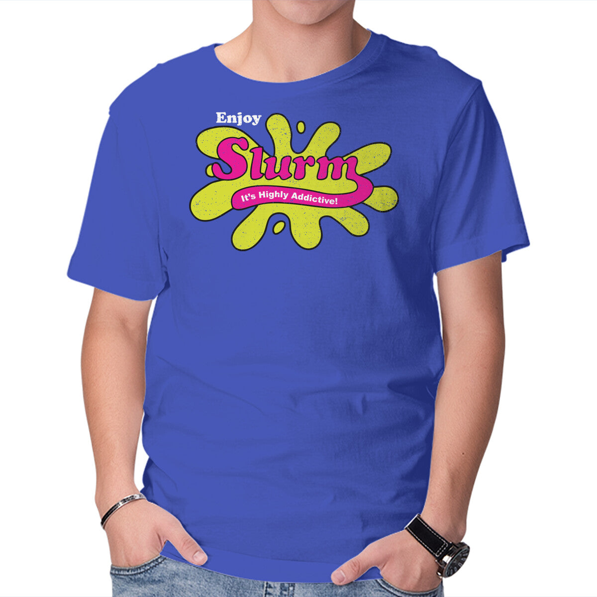 Unisex Crew Neck T-Shirt Enjoy Slurm Graphic Short Sleeve Casual Tee XXXXL