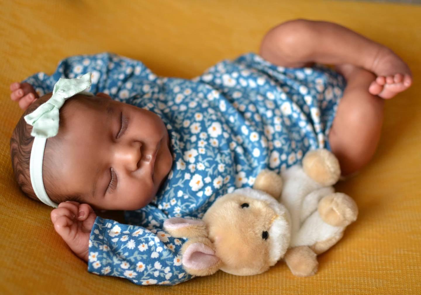 49cm Black Reborn Baby Doll - Realistic Levi 49 cm
