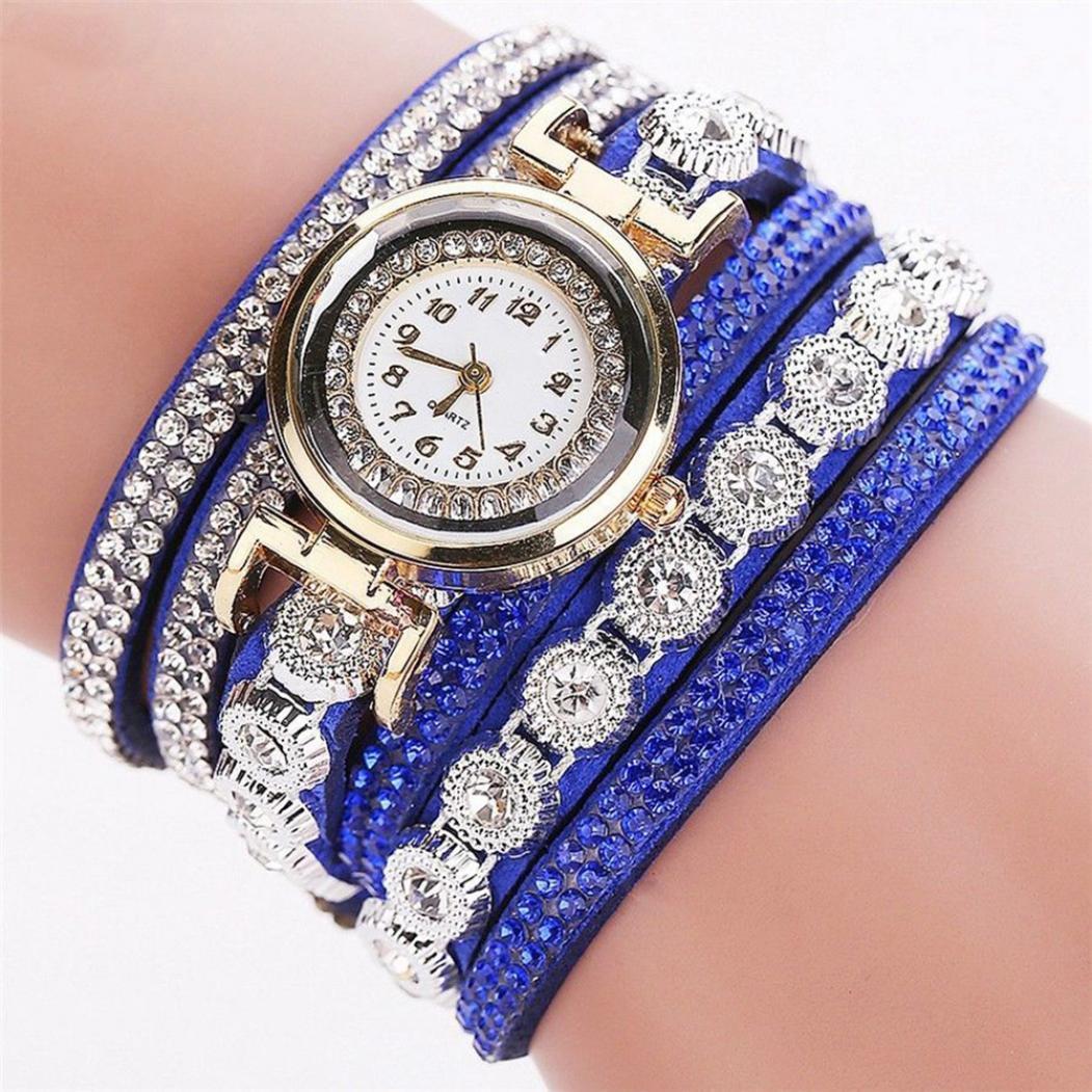 

Вінтажний жіночий браслет із круглим циферблатом, аналоговим кварцовим наручним годинником зі стразами