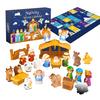 Nativity Advent Calendar Little People Collectibles Religious Christmas Countdown Calendar Christian Advent Calendar Gift for Kids Teens Families