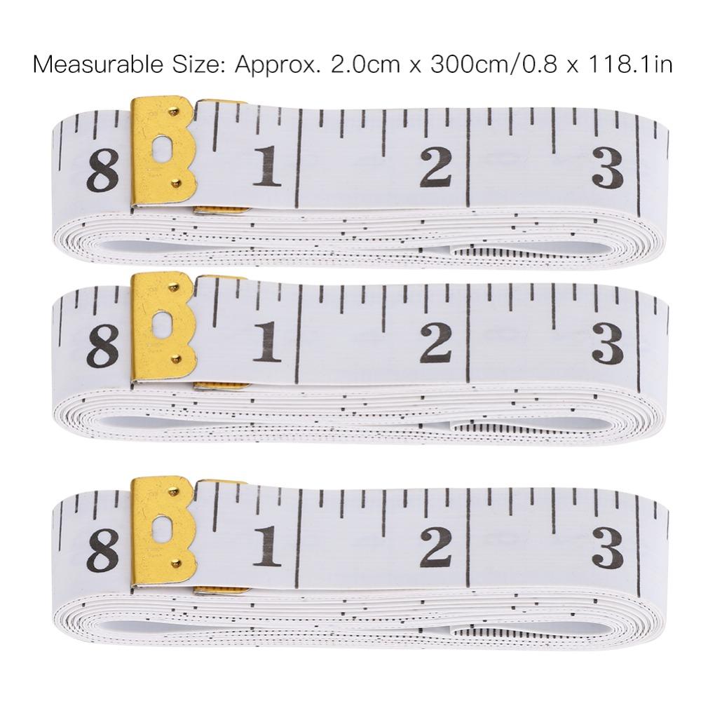 10Pcs 120-inch Body Measuring Tape White Tailor Tape Soft Measuring Tape  For Body Measurement
