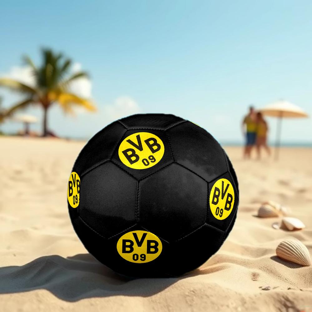 Pallone da Calcio Borussia Dortmund, colorato, adatto a tutte le età, cucito a macchina, materiale PVC, qualità da competizione, resistente e ad alto rimbalzo