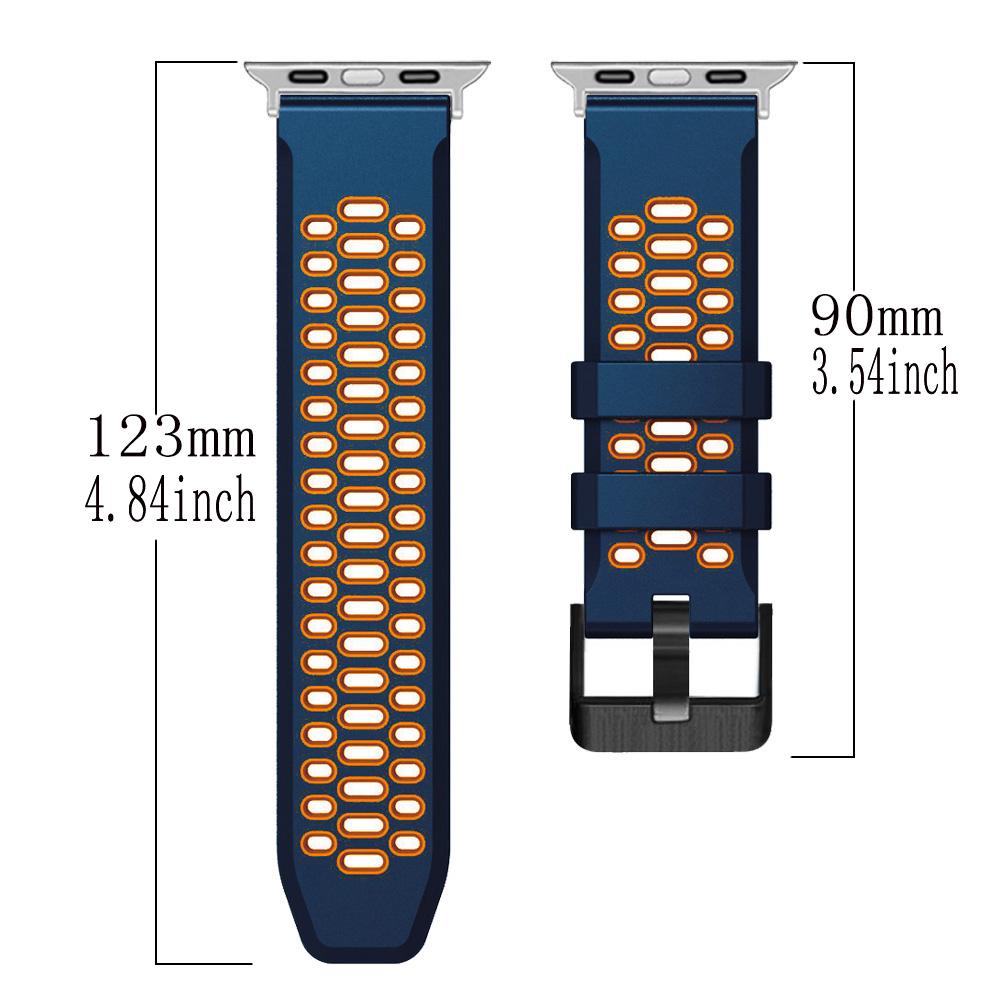 Silicone Watch Band Strap Compatible with Apple Watch Series 10 SE Ultra 2 Bracelet 49mm 46MM 45MM 44MM 42mm Wristband Accessory