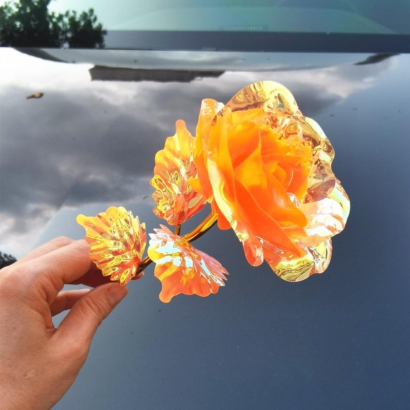 Colorful Gold Foil Flowers Macaron Color Rose Valentine'S Day Crystal Flowers Gifts Artificial Flowers For Home Decoration