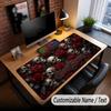 Skull Gothic Theme Custom Mouse Pad Personalized With Name Text Customized Desk Mat For Office Home Decor