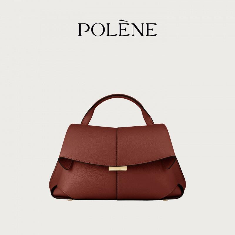 PO Smile Bag French Bolingen Niche Leather High-end Pleated Handbag Cross-body Female