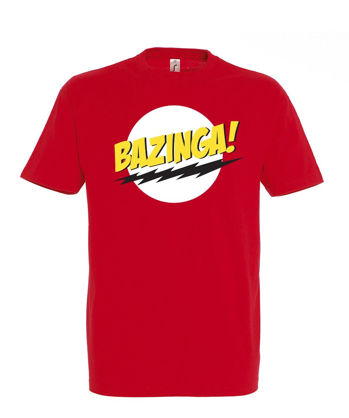 

Youth Designz Mens T-Shirt Bazinga Logo Sheldon Funny Saying Big Bang Cooper XL