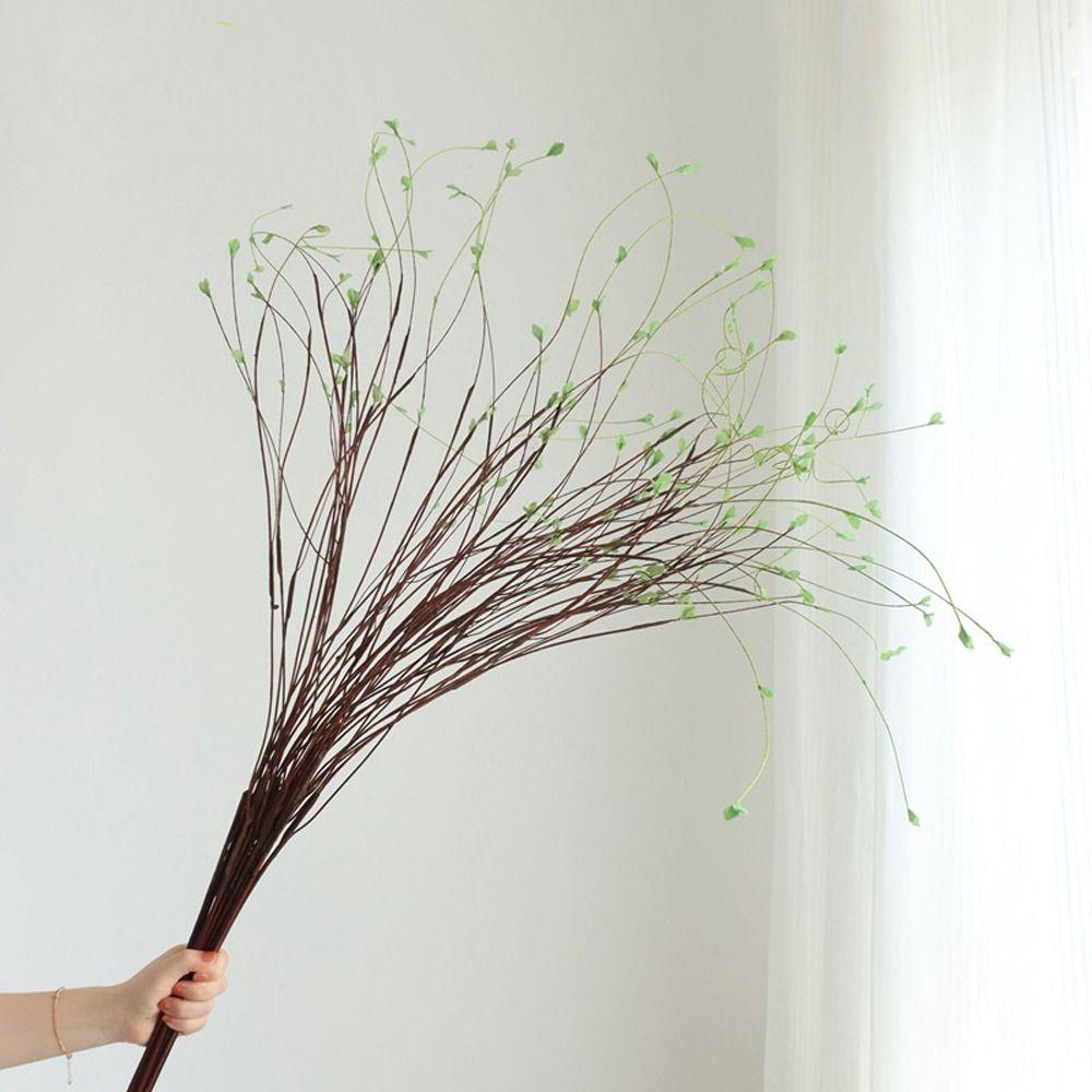 130cm Artificial Willow Branch Handmade Willow Leaf Vine Fake Willow Tree  Outdoor Indoor Decor