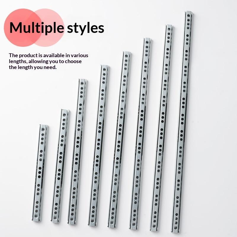 2Pcs Kitchen Cupboard Drawer Slides 17Mm Wide Furniture Guide Rail Full Extension Parts Hardware Furniture Drawer Slides Parts