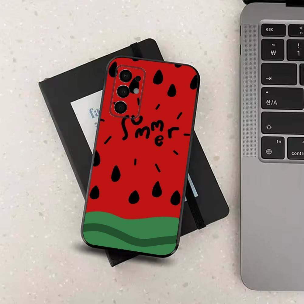 Summer Red Watermelon For Samsung Galaxy A73,J7,22,Note,72,41,31,8,9,52,71,53,32,Soft Black Silicone Cover Case