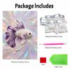 Betta Fish Pearl Kit DIY 5D Rhinestone Art Craft for Adults and Kids Home Party Decoration Handmade Gift