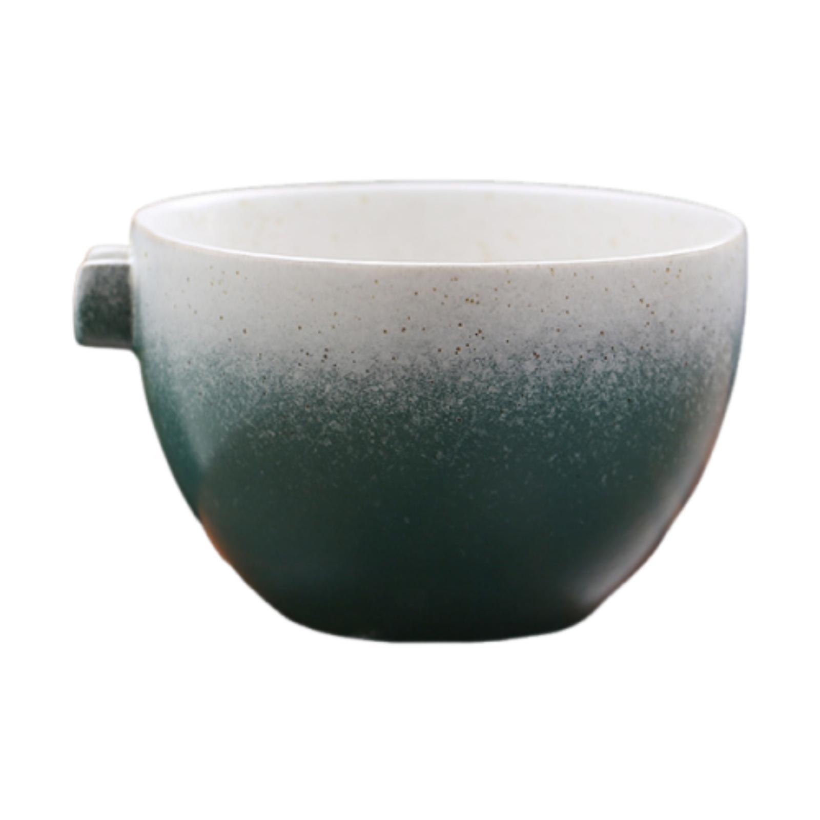 Matcha Bowl with Spout, Handmade Japanese Tea Cup, 350ml Traditional Porcelain Tea Bowl for Family, Whisking Matcha Gift