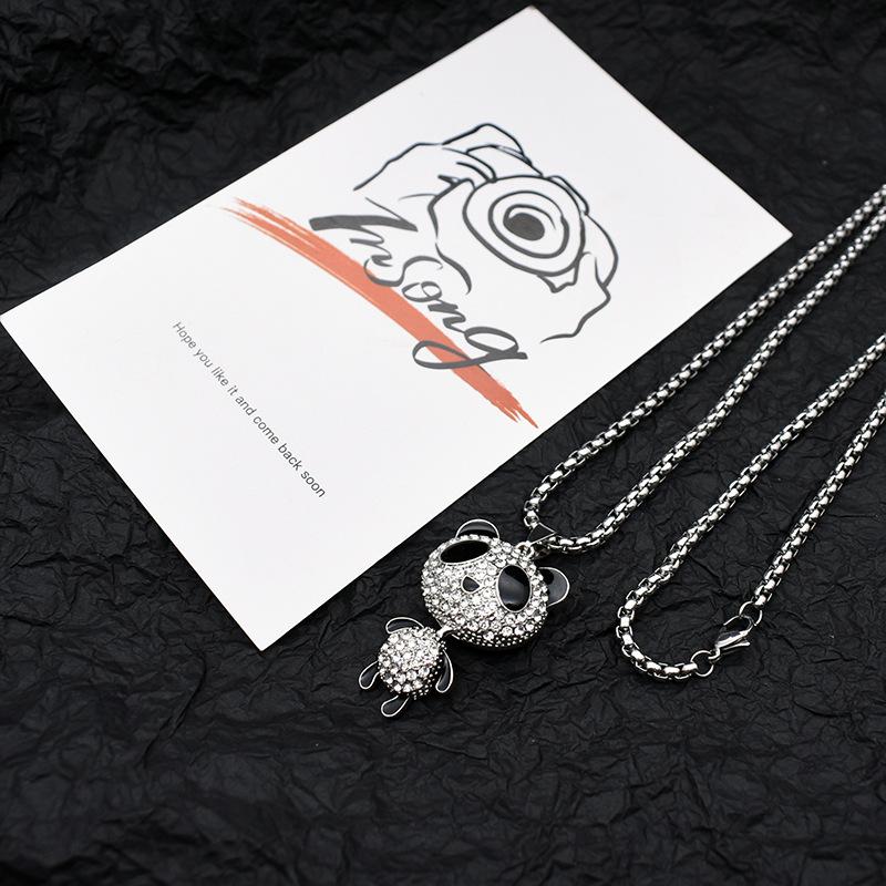 Necklace Cute Baby Panda Pendant for Boys, Hip-hop Children's Pendant, Couple's Accessory