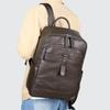 Men's Genuine Leather Cowhide Backpack - Business, Travel, Laptop, and Schoolbag with Large Capacity