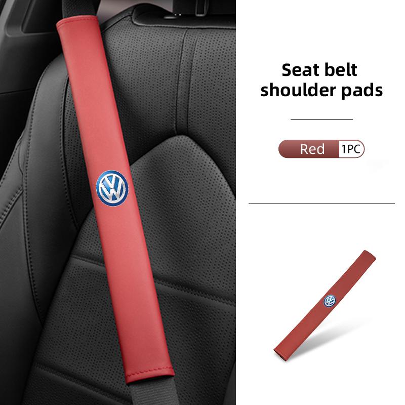 BIG1 For Volkswagen VW Leather Car Safety Belt Shoulder Cushion Extended Length Anti-Wear Golf 4 5 6 7 Polo Jetta Sagitar Magotan