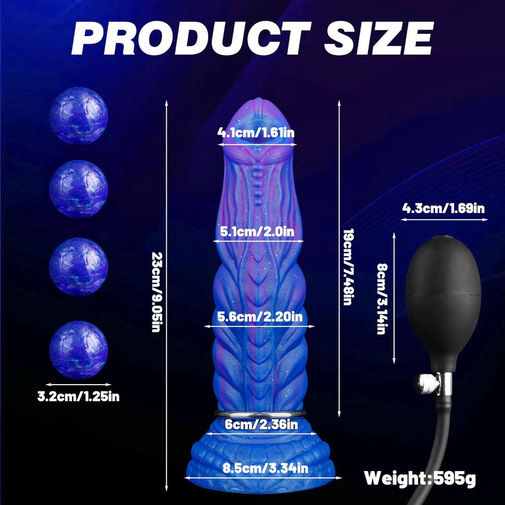 Mixed Color Silicone Ovipositor Egg Hatching Masturbator - Anal Plug & Vaginal Massager