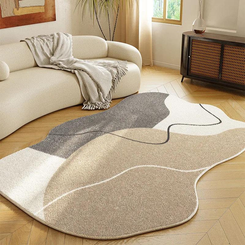 Living Room Carpet Irregular Shape Floor Mats Bedroom Bedside Mat Decoration Home Fluffy Plush Thickened Soft Shaggy Area Rug