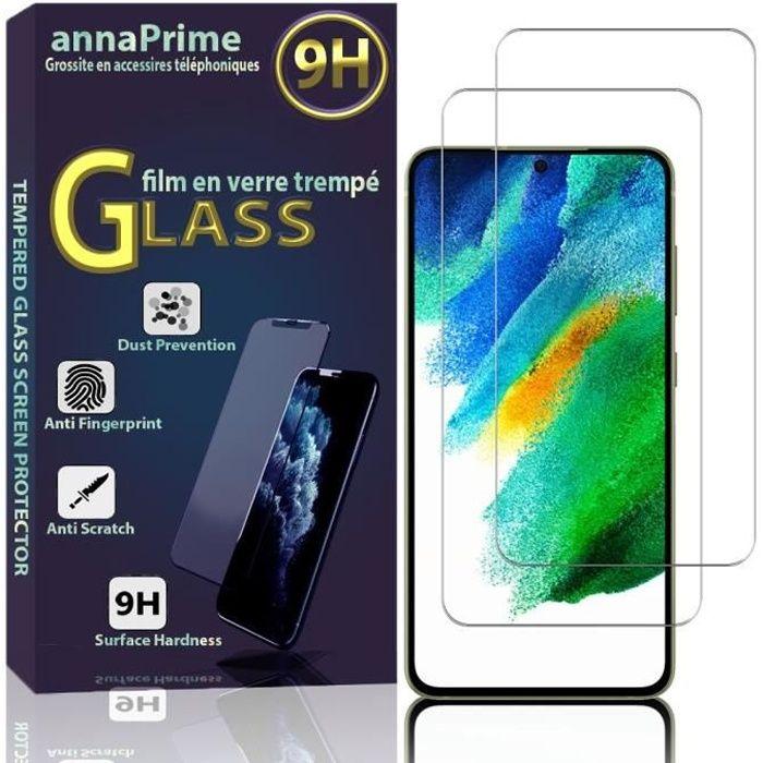 Film de protection - VCOMP - Samsung Galaxy S21 FE 5G - Verre Trempé - Pack de 2 - Résistant aux rayures