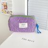 Quilted Plaid Girls Cosmetic Bags Retro Ladies Clutch Pencil Case Coin Purse Portable Travel Female Toiletry Storage Bag Handbag