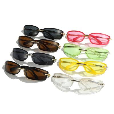 Futuristic Shades Eyewear Square Candy Color Sunglasses Y2K Rimless Dopamine Dressing Eyewear Accessories Women's Sun Glasses