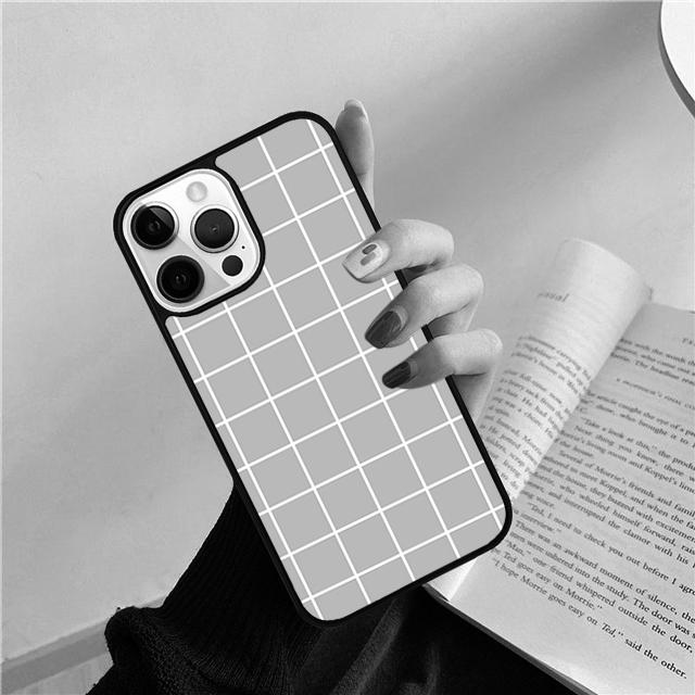 Checkerboard Checkered Coque Shell For iPhone 17 Air 15 16 14 13 12 Pro Max 11 Pro Max Plus Phone Case Cover
