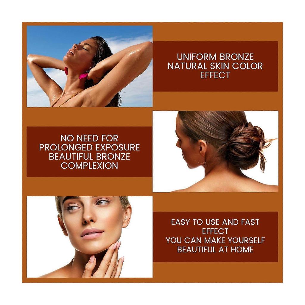 Face Self-Tanning Drops, Natural Fashion Wheat Bronzer Moisturizing Skin Anti-Sunburn Solution