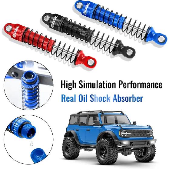Esilun 60mm Shocks Absorber Oil Threaded Damper Threaded Shock Absorber for TRX4M 1/18 RC Crawler Car Upgrade Accessories