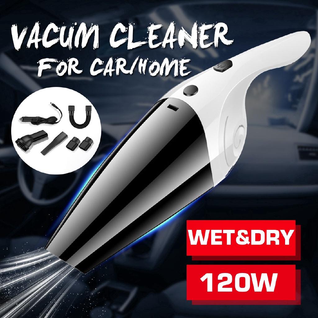 12V Car Vacuum Cleaner Handheld Strong Suction Vacuum Cleaner 120W For Car Home Wet&Dry Dual Use Electronics Spare Filter