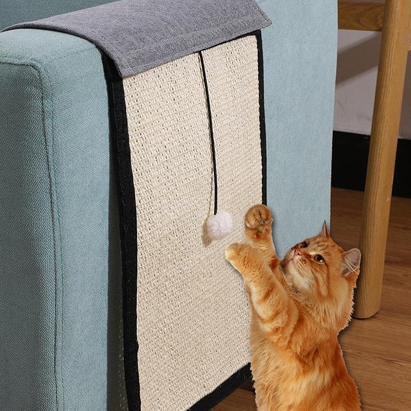Indoor Cat Scratch Sisal Mat for Sharpen Nails Scraper Kitten Pad Cat Toy Chair Table Sofa Mats Furniture Protectors