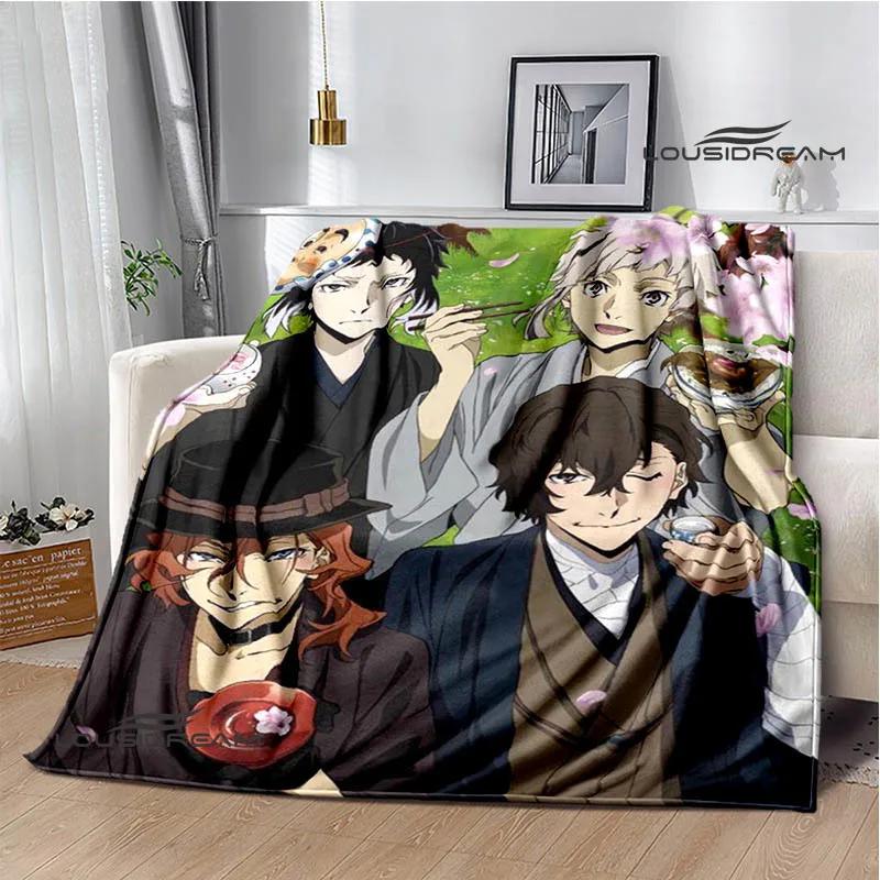 Cartoon bungou stray dogs printed blankets Picnic blanket Warm Flannel blankets Home bed linings blankets for beds Birthday Gift