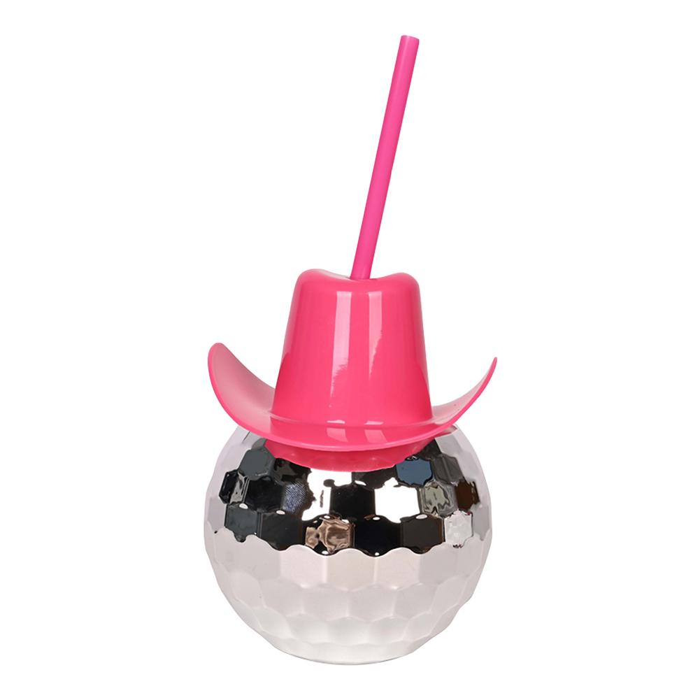 600ml Ball-Shaped Party Cup Unique Decor Cowboy Hat Round Ball Cup Fashion Supplies Nightclub Drinkware for Beer Juice Whiskey