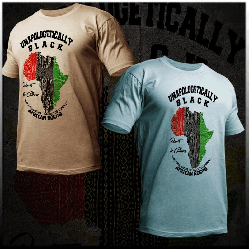 Unapologetically Black T-shirt African RBG Map Black History Month Freedom Tee