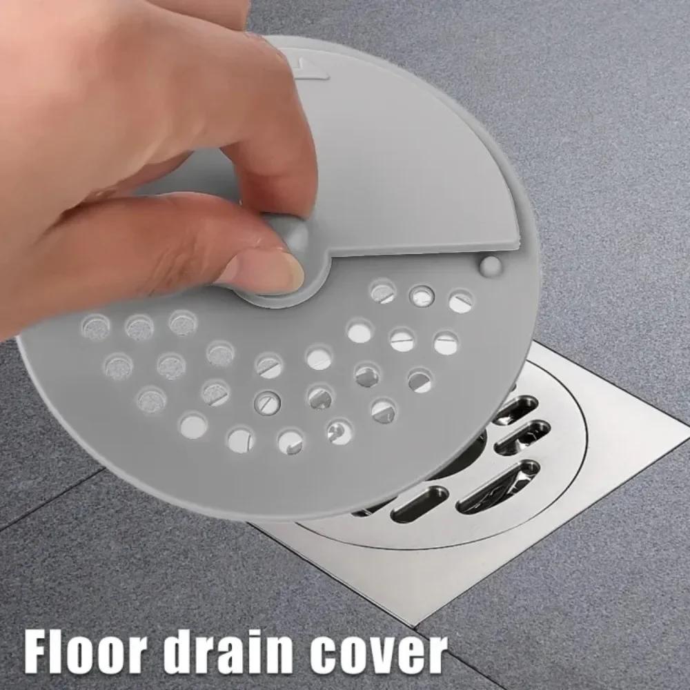 Hair Filter Sink Sewer Lid Deodorization Drainage Outlet Press Type Rotatable Adjustable Floor Drain Shower Drain Hair Catcher