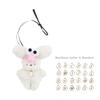 Cute Plush Rabbit Pendant Soft White Rabbit Keychain Stylish Rabbit Pendant Lightweight for Car or Backpack Decorations