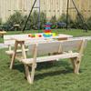 Vidaxl Picknicktafel Voor 4 Kinderen, Met Gat Voor Parasol, Spar