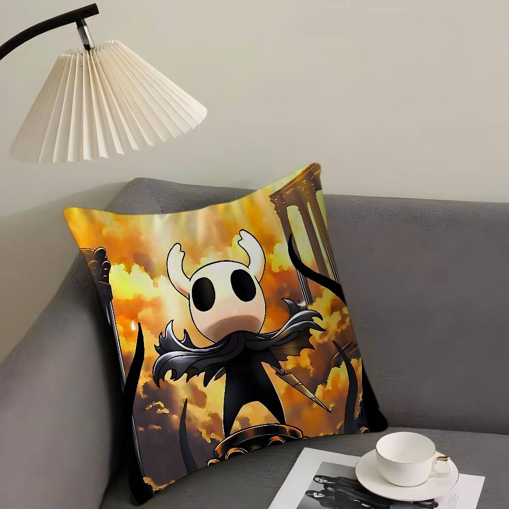 

H-Hollow Knight Cushion Cover 30x50 Polyester Sofa Cushions Decorative Throw Pillows Home Decoration Pillowcover 12x12Inch
