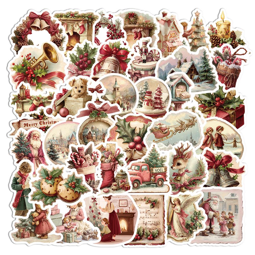 103 Cute Cartoon Animal Christmas Stickers for Envelopes, Gift Bags, and Water Cups