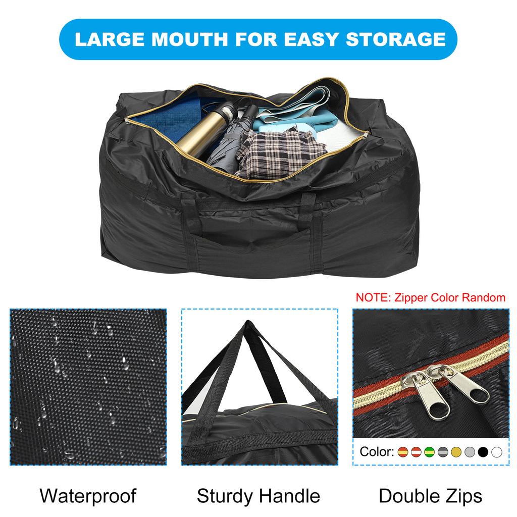 2Pcs 35x10x21" Camp Chair Replacement Bag Large Waterproof Storage Bag Black