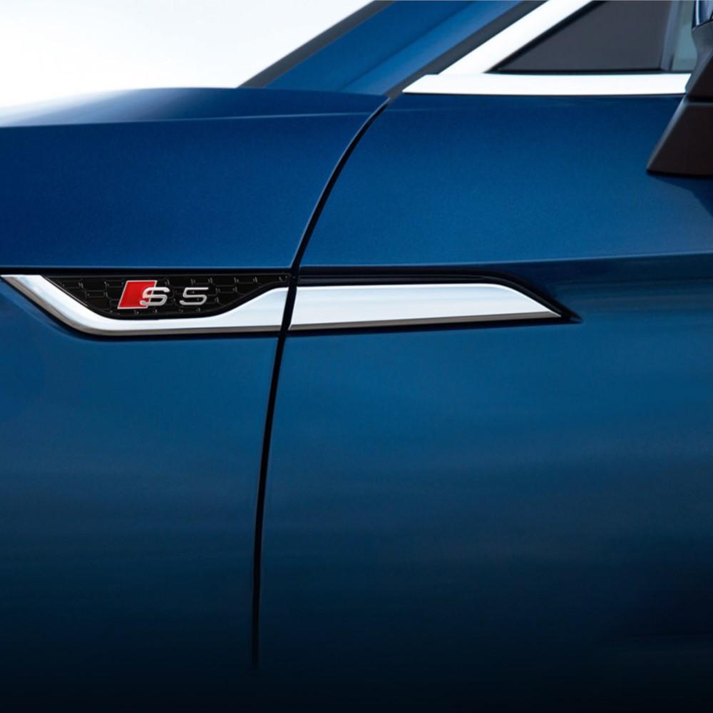 1 Pair 3D ABS S5 Badge Car Fender Side Wing Emblem Sticker Auto Refit Decals For WQ RS5 A1 A3 8P A4 B5 B6 B7 B8 C5 S RS TT RSQ 4Rs34