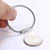 20pcs Stainless Steel Wire Keychains Cable Key Rings Luggage Loops Tag Keepers Heavy Duty Keychain 304 Stainless Steel Ring