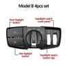 Head Lamp Rotary Headlight Switch Foglight Button Cover For BMW 1 2 3 4 X1 X2 Series F21 F46 F30 F31 F34 F35 61319265300
