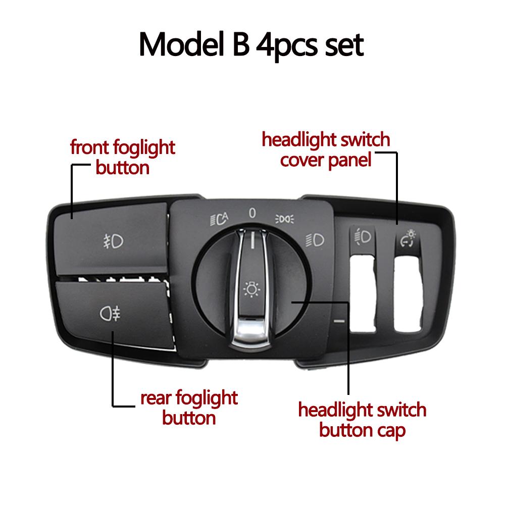 Head Lamp Rotary Headlight Switch Foglight Button Cover For BMW 1 2 3 4 X1 X2 Series F21 F46 F30 F31 F34 F35 61319265300
