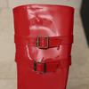 Red Black Women Knee High Boots Round Toe Mid Chunky Heels Small Big Size 32 46