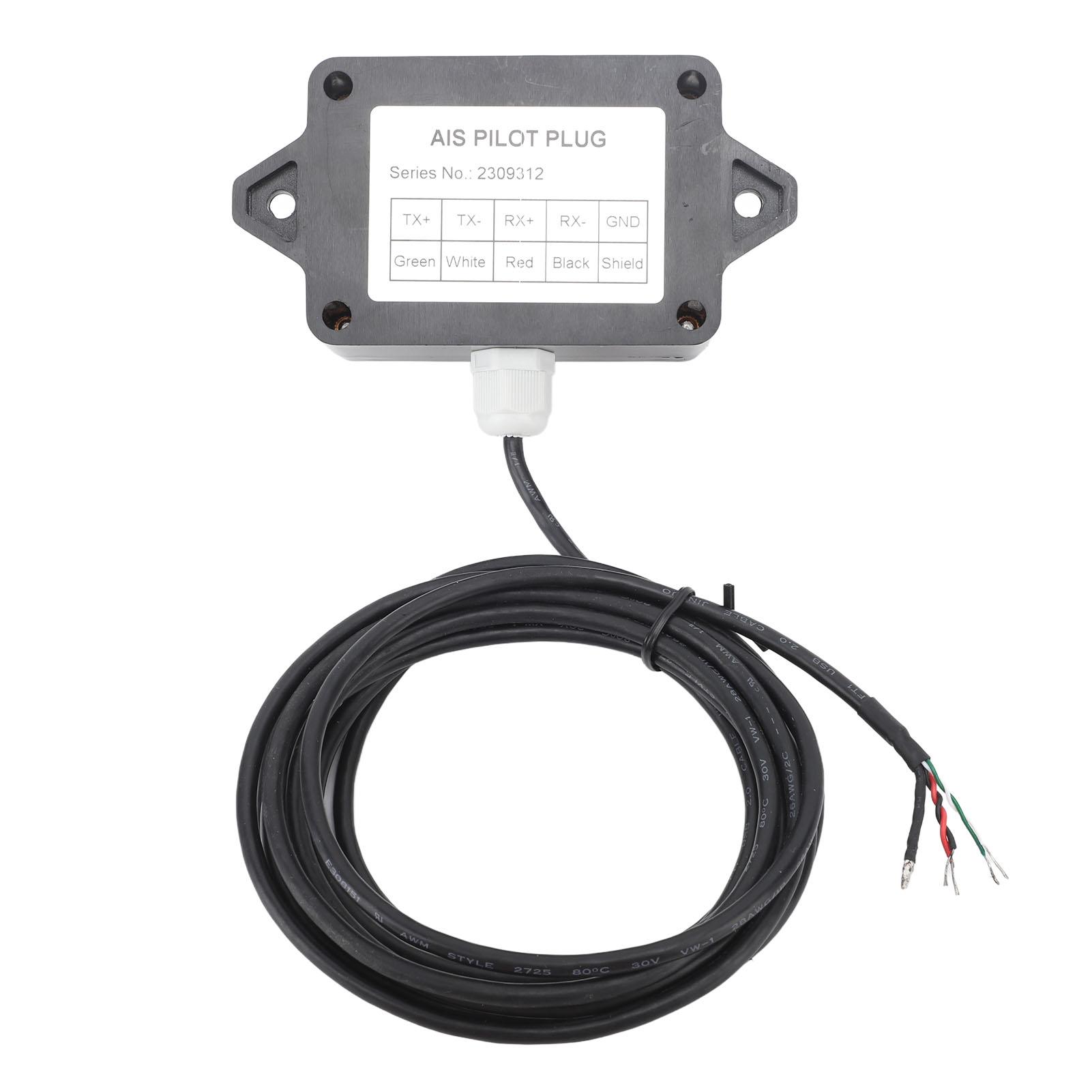 

5 Pin RS422 AIS Pilot Plug 3 Meters Cable 38400bps Waterproof Easy to Install for Marine Use