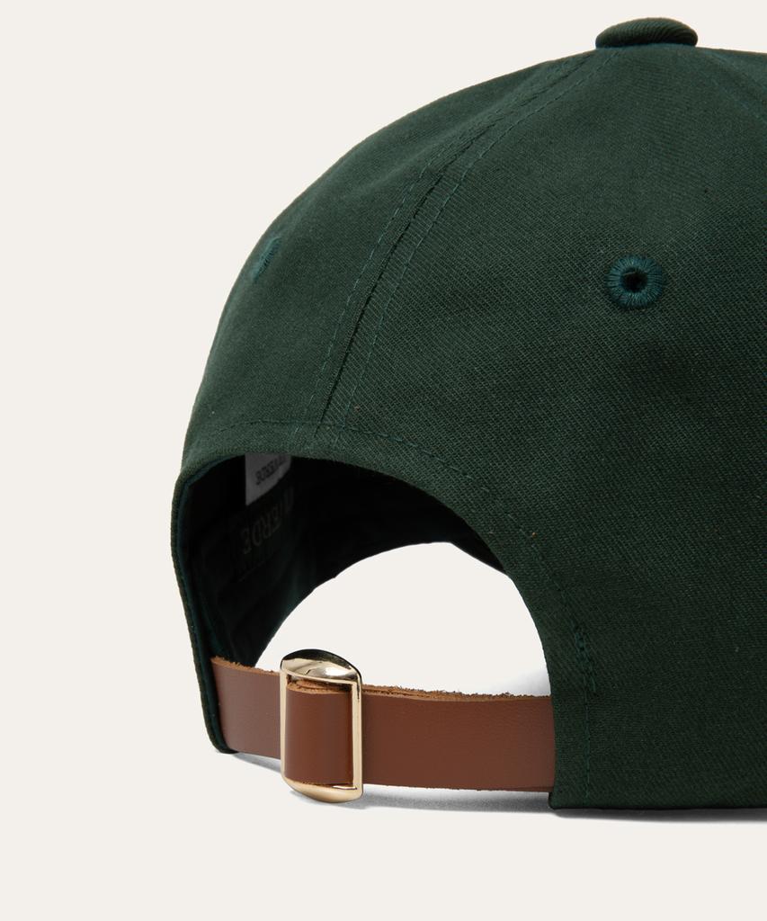 Bibeleude Leather Logo Patch Cap Green