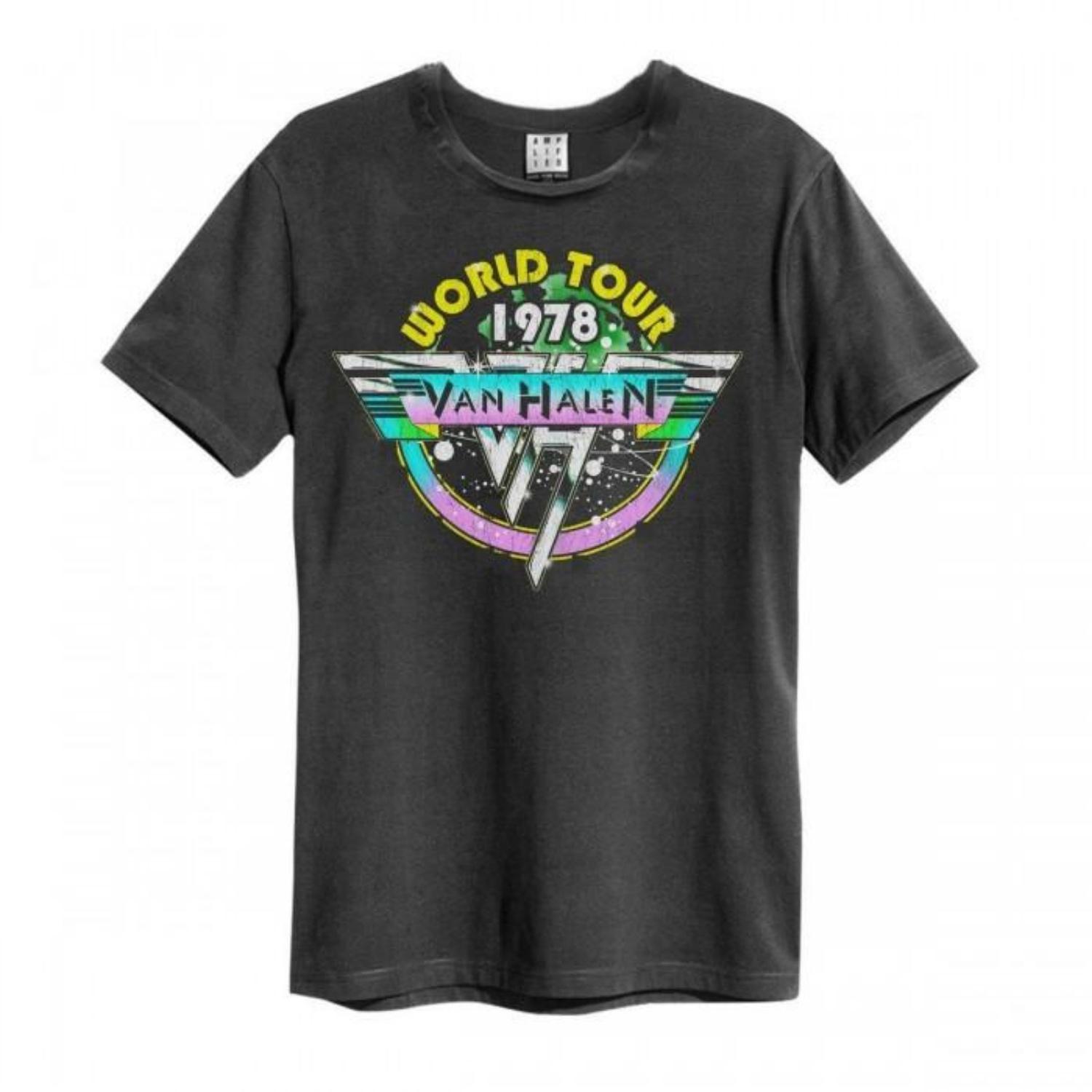 Amplified Unisex Adult World Tour 78 Van Halen T-Shirt S