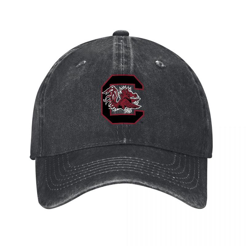 South Carolina Gamecocks Washed Canvas Baseball Cap with Embroidered Logo and Adjustable Fit for Casual Wear