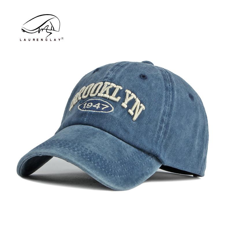 Washed and old cotton cap men and women spring and summer sunscreen sunshade three-dimensional embroidery letter baseball cap